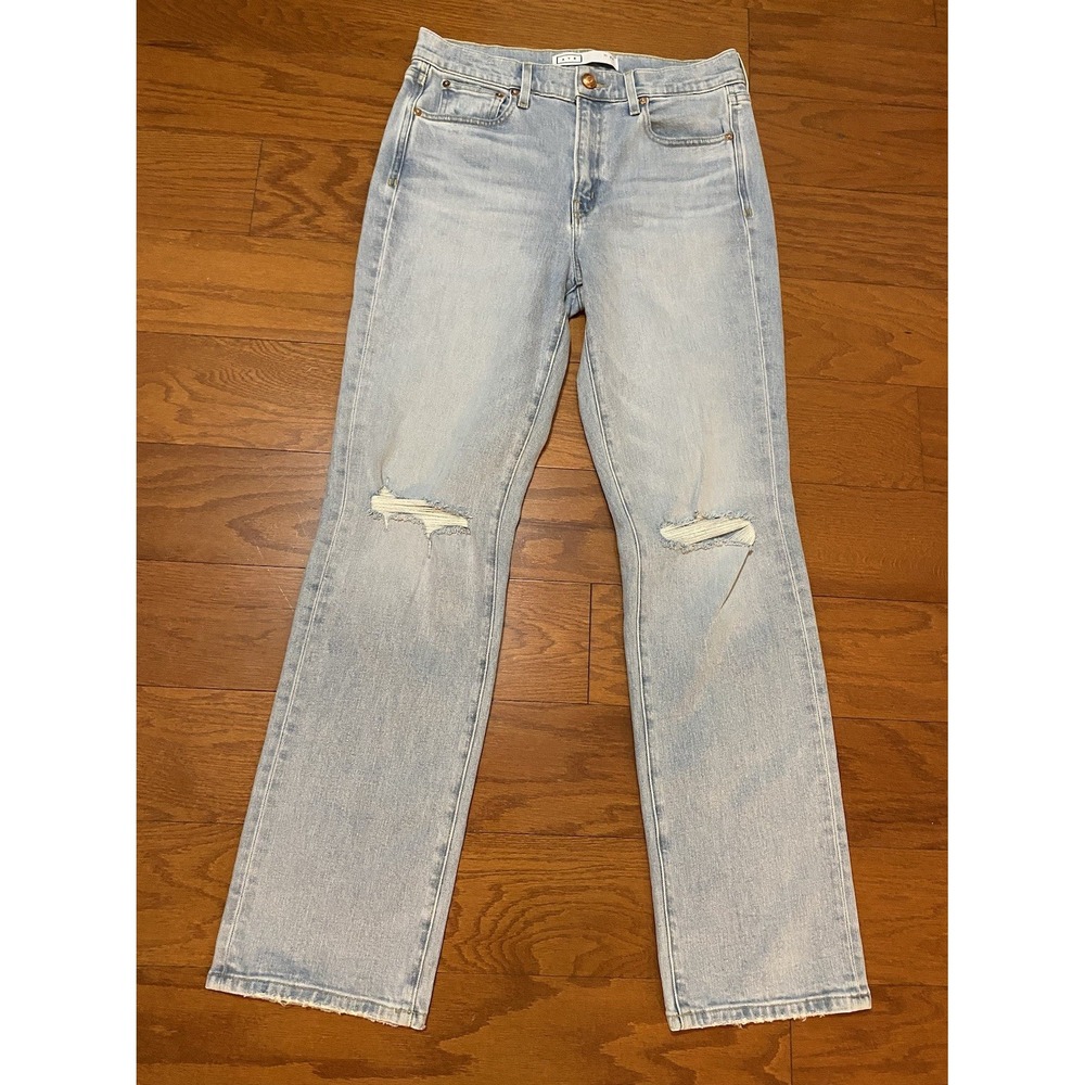 AYR The Sugar Light Wash Blue Stretch Jeans Distressed Womens 31 Excellent Cond